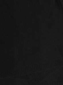 EMERY ROSE Robe pull en tricot élégante et décontractée pour femmes grandes tailles, de couleur unie avec col rond, broderie de sequins. Convient pour Noël, Halloween, la rentrée, les vacances romantiques et le bureau - Noir - Voir 6
