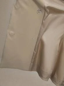 ATUI Studio Women's V-Neck Sleeveless Asymmetric Top And Loose Wide-Leg Pants Suit, Fashionable For Commuting - Khaki - View 6