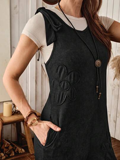 Wildy Women's Casual Country Style Vintage Embroidered Pocket Jumpsuit, Basic Outfit For Autumn/Winter Daily Wear Spring To Summer From Spring To Summer Summer Outfits Summer Outfits For Women Women Spring Break Outfits Vacation Outfits Women Vacation Outfits For Women Summer Vacation Outfits Casual Women Outfits