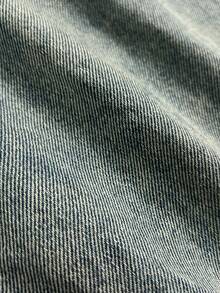 Manfinity ZONE917 男式宽松口袋阔腿休闲百搭牛仔裤 - 中等水洗藍 - 查看 5