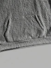 EASEVO Herren Lässig Gestickter Plüsch Winter Jacke - Grau - Übersicht 4