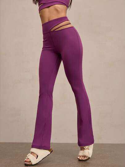 Activina 女士喇叭裤，弹力舒适纯色运动裤