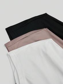 Sweetra 3件套加大码女式休闲舒适斜肩上衣套装 - 彩色 - 查看 9