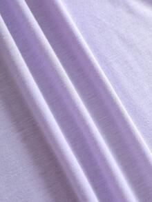 HELLO KITTY AND FRIENDS | SHEIN Tween Girls Casual Simple Short Sleeve T-Shirt, Suitable For Summer - Mauve Purple - View 5