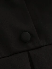 GlowEve Women's Elegant High Collar Button Long Sleeve Fitted A-Line Midi Dress, Chic French Style For Party And Gathering, Autumn/Winter