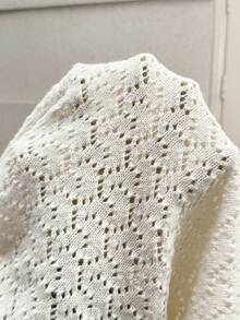 SHEIN Maternity Contrast Trim Hollow-Out Knit Top And Pants Set Lounge Sets For Women Summer Lounge Set Casual 2 Piece Set 2 Piece Pants Set Lounge Wear