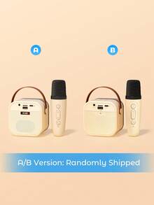 Teckwe 带麦克风的卡拉 OK 蓝牙扬声器、便携式迷你灯音箱、无线音乐、包括麦克风、适合家庭卡拉 OK、户外直播、USB、TF 卡、无线卡拉 OK、麦克风和扬声器、便携式无线卡拉 OK