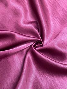 SHEIN Franclia 女士优雅缎面珍珠吊带裙，A 字廓形，适合通勤、派对和活动 - 紫色 - 查看 2