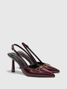 CUCCOO BIZCHIC Women's Fashion Versatile Commuting Minimalist Pointed Toe Pumps - Redwood - View 1