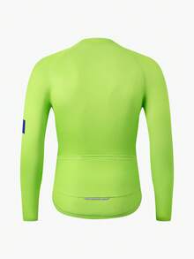 Gym Rark Maillot de ciclismo de manga larga con rayas fluorescentes verdes para hombre - Verde - Ver 2