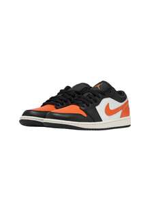 Nike Air Jordan 1 Low Men's Sneakers Black/White/Sail/Starfish 553558 - Black/White/Sail/Starfish - View 5