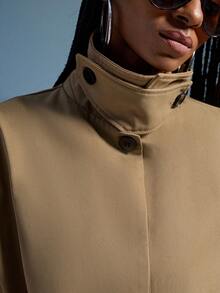 GENKIRA 经典翻领收腰短款夹克，通勤百搭，剪裁精良 - 棕色 - 查看 7