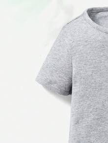 Vestido de manga corta de piel gris para niñas - Gris - Ver 5