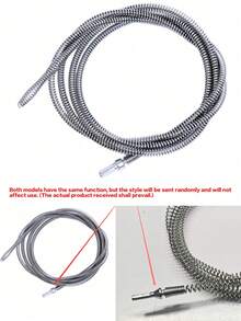 1pc Flexible Electric Drain Clog Remover Tool, 118.11 Inches Long, Multi-Purpose Sink And Toilet Unclogging Tool - Silver - View 12