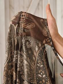 Wildy Women's Casual Country Paisley Retro Pattern Basic Long Sleeve Blouse With Bell Sleeves - Multicolor - View 7