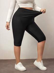 Enliva 大码塑身高腰紧身裤，全身塑形提臀收腹收腰收腿，适合苹果型圆臀身材 - 黑色 - 查看 6