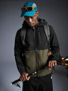 Driftmere Jaket Windbreaker Pria Tahan Air Kasual dengan Tali Serut dan Tudung, Dilengkapi Banyak Kantong dan Resleting, Serbaguna untuk Pemakaian Sehari-hari, Cocok untuk Musim Gugur, Semi, hingga Musim Panas - Hijau Tentara - View 10