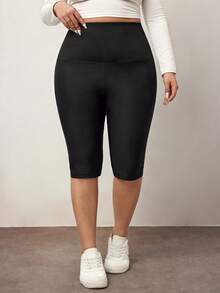 Enliva 大码塑身高腰紧身裤，全身塑形提臀收腹收腰收腿，适合苹果型圆臀身材 - 黑色 - 查看 5