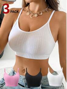 SuitURBody 3pcs Women's Seamless Underwear Set | Jacquard Knit Mid-Waist Panties | Comfortable Invisible Wear - Multicolor - View 1