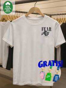 Playera Casual para Hombre con Diseño Estilo Vintage  + GRATIS LLAVERO - Blanco - Ver 1