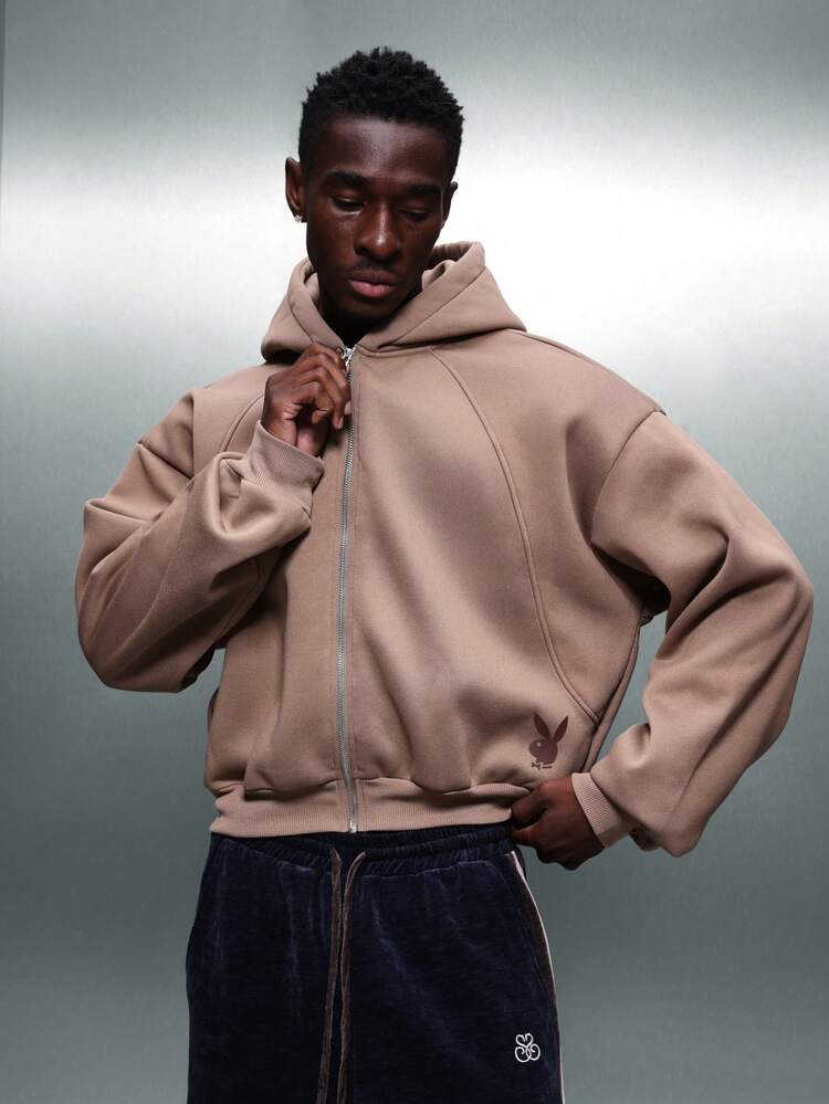 PLAYBOY X SUMWON Zip Up Hoodie With Drawstring