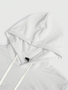 ROMWE MEN Men's 3D Bone Pattern Hooded Casual Long Sleeve Sweatshirt - White - View 7