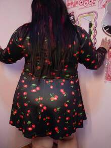 Enliva 大码女式樱桃印花连体裤 - 彩色 - 查看 2