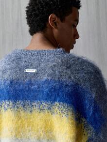 NEON BLANC品牌 - 新款男士套头毛衣 - 撞色提花针织 - 时尚高端 - 鵝黃色 - 查看 2