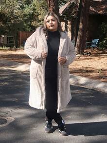 Enliva 大码女式大码连帽长袖抽绳夹克