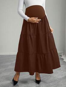 Momance 纯色褶裥孕妇裙