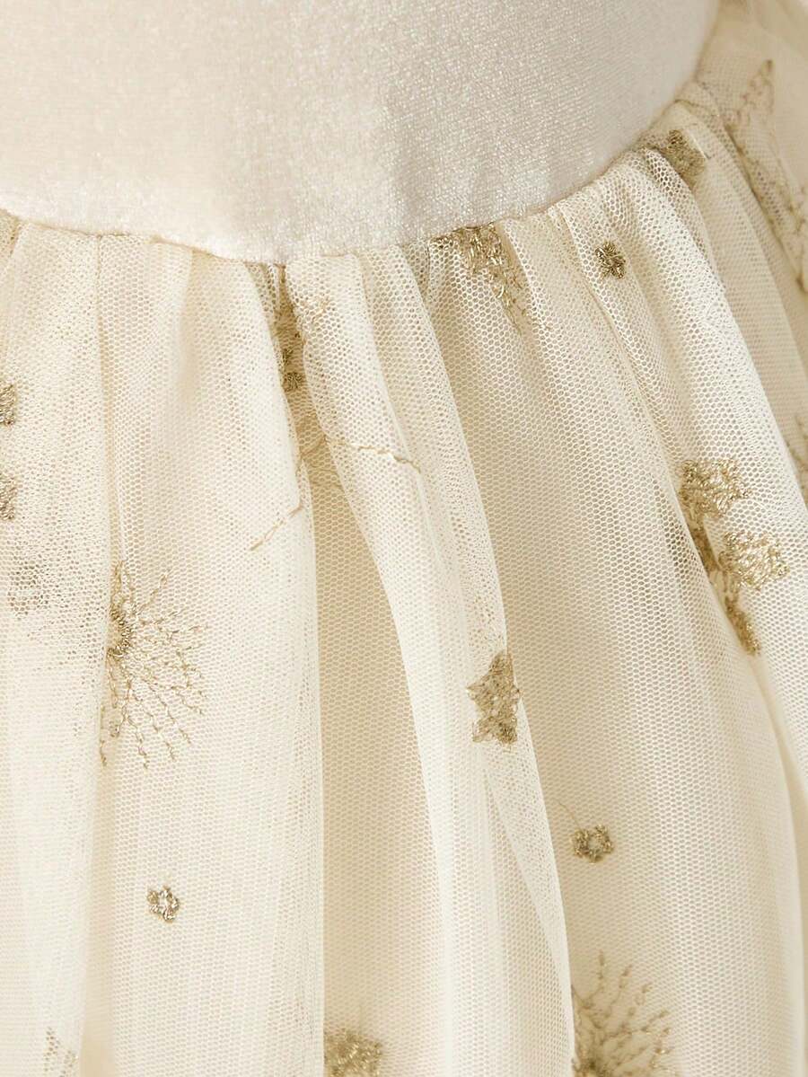Glamorique Kids Baby Girldress,Wedding,VelvetGown,Birthday Outfits For Baby - Apricot - View 1
