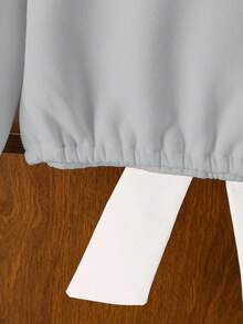 Genkimix Kids 休闲宽松圆领长袖短款女童卫衣 - 淺灰色 - 查看 4