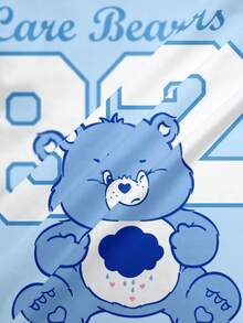 SHEIN X Care Bears Women's Casual Numeric & Bear Print Round Neck Short Sleeve T-Shirt, Summer