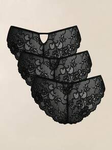 Snug Zone Women's Low-Rise Lace Panties, 3pcs/Pack Lingerie - Multicolor - View 2