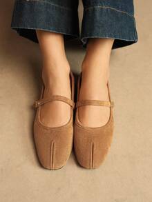 Rosivie Women's Casual Versatile Simple Commuter Flats For Christmas - Brown - View 5