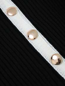 GlowEve 黑色开衫毛衣，新款高品质时尚百搭女士针织外套