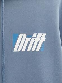 Modcrash 男士连帽衫，秋冬新品 | 街头漂移赛车印花黑色百搭连帽卫衣 - 淺藍色 - 查看 4