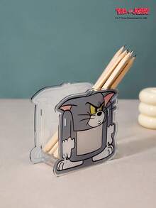 TOM & JERRY X Joivida 汤姆猫造型亚克力收纳盒，汤姆和杰瑞IP T Rendy玩具收纳装饰，透明创意桌面杂物整理盒 - 彩色 - 查看 6