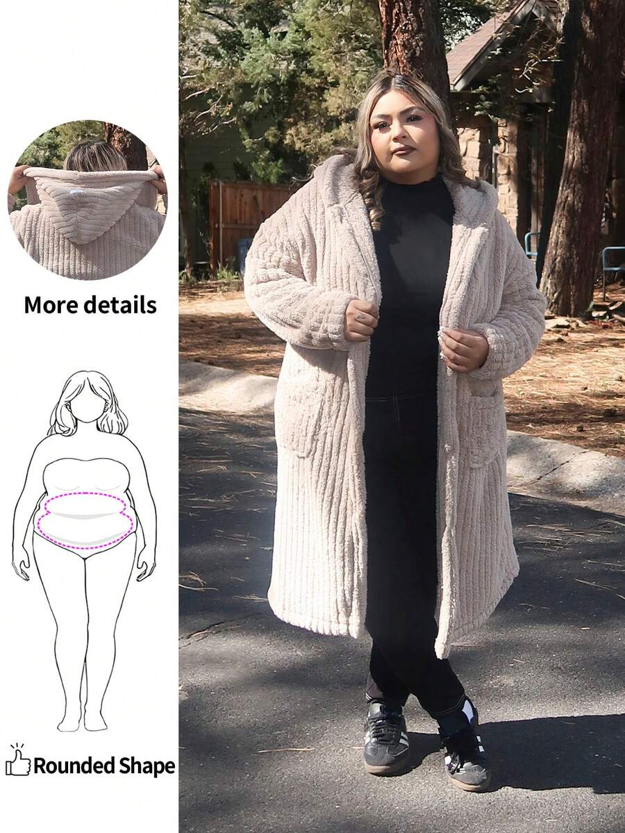 Enliva 大码女式大码连帽长袖抽绳夹克