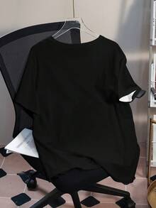 Betty Boop x SHEIN Plus Size Summer Casual Letter & Cartoon Figure Graphic Round Neck Short Sleeve T-Shirt Women Graphic Shirts Woman S Cartoon  Cartoon Graphic Tee Woman Graphic Tees - White - View 2