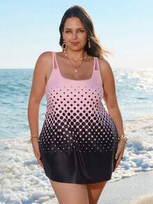 Swim Lushoire Áo tắm Tankini cỡ lớn, kín đáo, tôn dáng, gợi cảm, in chấm bi, ngọt ngào, Enliva Plus Size, Áo bơi cỡ lớn, Áo ba lỗ cỡ lớn, Đồ bơi cỡ lớn, Áo tắm cỡ lớn, Fairycore Plus Size, Áo tắm cỡ lớn - Nhiều màu - Xem 6