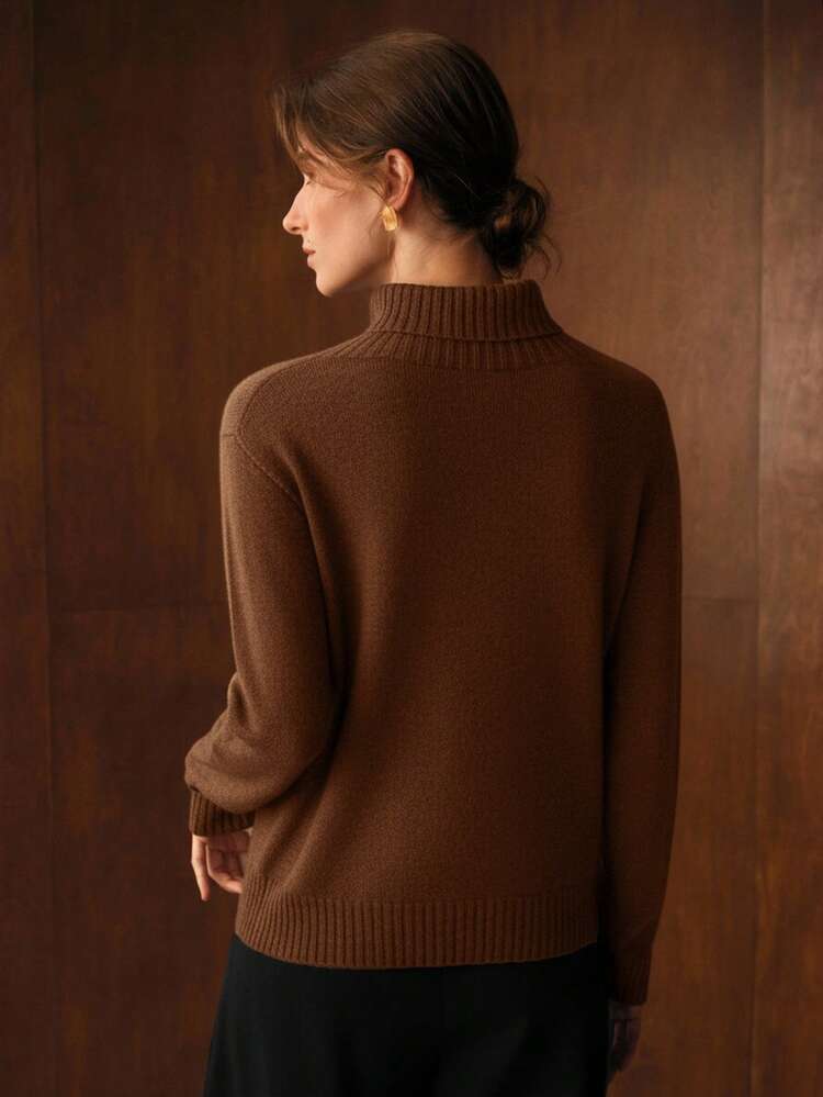 100% WOOL TURTLENECK SWEATER, ELEGANT FOR EVERYDAY WEAR, AUTUMN/WINTER