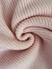 GlowEve 女士时尚高领长袖毛衣，腰部蝴蝶结阔腿裤两件套 - 淺粉色 - 查看 5