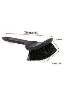 Tire Brush, Hard Bristle Brush For Automotive Detailing, Multi-Functional Carpet/Upholstery Cleaning Brush, Wheel And Tire Rim Cleaning Brush, Car Wheel Hub Detail Cleaning Accessories, Black Tire Wash Car Care Tools, Auto Supplies, Car Cleaning Products
