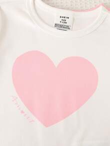 Bộ đồ ngủ 4 món tay dài họa tiết trái tim và đám mây dễ thương cho bé gái, mềm mại, thoải mái, thân thiện với làn da, vừa vặn - Hồng - Xem 6