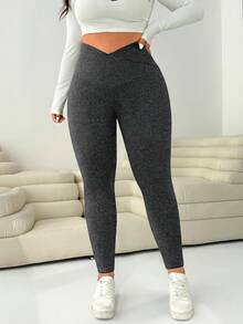 Solflare Plus Size Leggings/Winter - Dark Grey - View 4