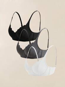 Snug Zone 3件套无缝波边无钢圈薄款底托文胸 - 彩色 - 查看 15