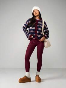 MISSGUIDED Cárdigan de punto con botones y rayas horizontales, con puños y borde acanalado, de manga larga y apertura frontal, prenda esencial para capas en otoño e invierno - Multicolor - Ver 3