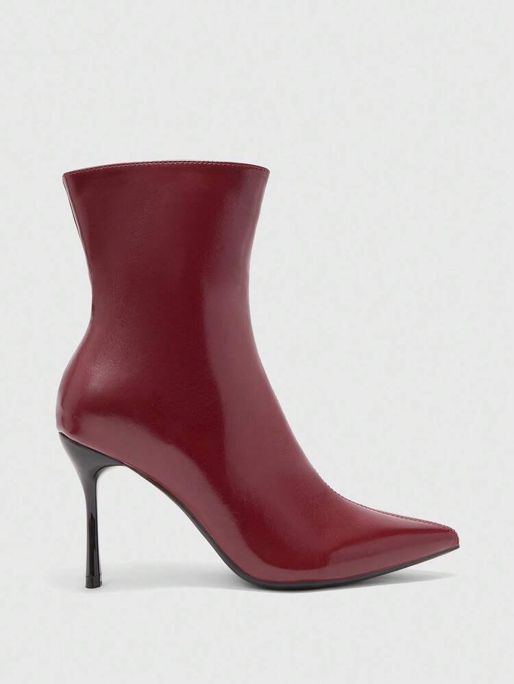 CUCCOO BIZCHIC Women's Pointed Toe Fashionable Daily Wear Versatile High Heel Ankle Boots For Christmas