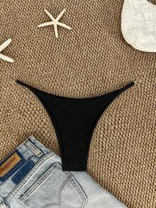 Oceva Summer Beach Thong Bikini Panty - Black - View 5